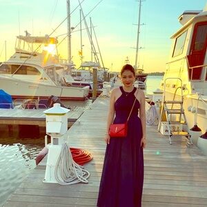 Maxi navy blue dress